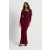 Envy ruha Vékony pántos csillogó lurex maxi bordó