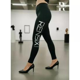   Rensix leggings gumis derekú oldalt ezüst Rensix Classic felirat fekete 2025