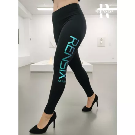 Rensix leggings gumis derekú oldalt  metál kék Rensix Classic felirat fekete 2025