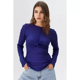 Blue Nature Liza felső lurex kötött sötétkék csili