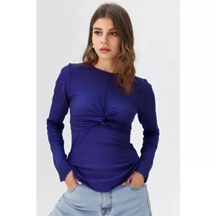 Blue Nature Liza felső lurex kötött sötétkék csili