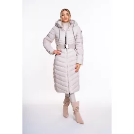 MAyo Chix Grammy kabát pufi/hosszu/ kapucnis világosbézs