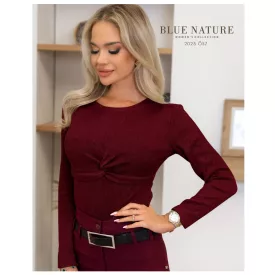 Blue Nature Liza felső lurex kötött burgundi csili