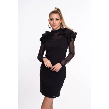 MAyo Chix Létha ruha vékony punto necc/FV fekete