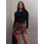 Envy skort Átlapolt leopárd mintás 