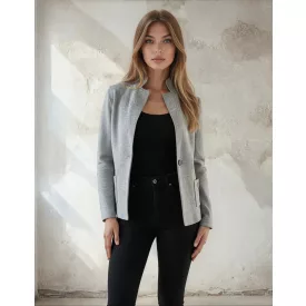   Mayo Chix Anikó blézer kötött/1 gombos/zsebes/kis csili szürke