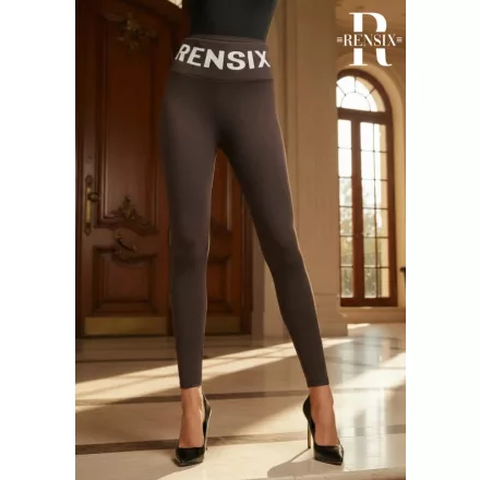 Rensix leggings derekán fehér feliratos csokoládé 2025