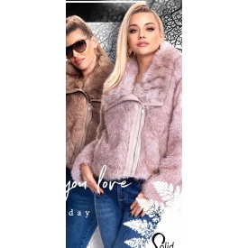 Mayo Chix Solid kabát szőr/zippes bézs