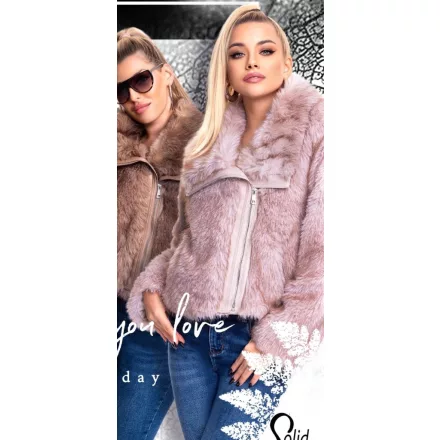 Mayo Chix Solid kabát szőr/zippes bézs