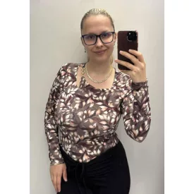 Envy body Hosszú ujjú Kellékes nyakú apró virágos
