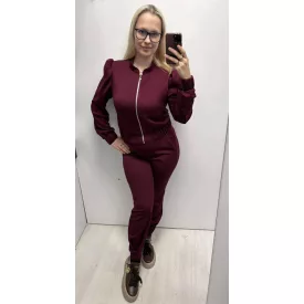 Envy szett svédzsebes nadrág+kiskabát burgundi