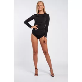 Envy body Hosszú ujjú oldalt húzott fekete