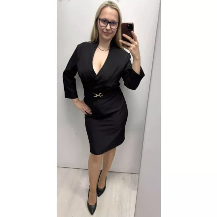 Envy ruha átlapolt V nyakú láncdíszes