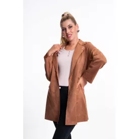 Mayo Chix Bombay blézer velúr hosszú/4 zippes camel