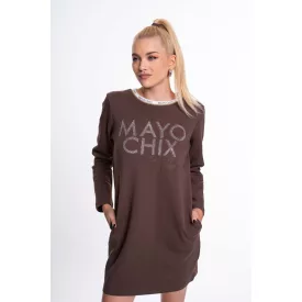  Mayo Chix Monteverdi ruha h.u. pianka/csilis hímzés/lur. passzé barna