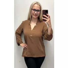 Mayo Chix ALhambra blúz krepp/FV csokoládébarna 