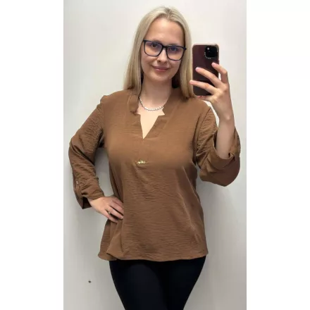 Mayo Chix ALhambra blúz krepp/FV csokoládébarna 