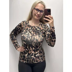 Envy felső kereknyakú ocelot mintás