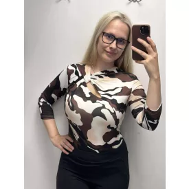 Envy body Nyakán aszimmetrikusan kivágott mintás