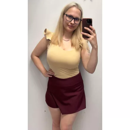 Envy skort Átlapolt gombokkal burgundi