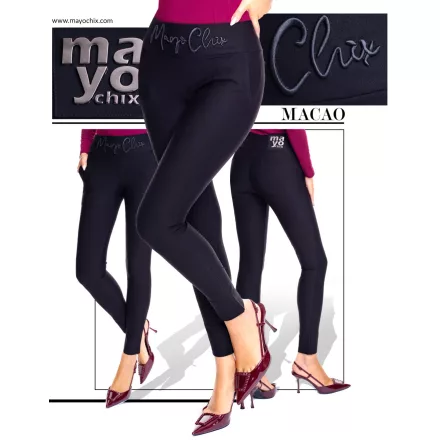 Mayo Chix Macao nadrág téli super puntó/elől hímzett fekete