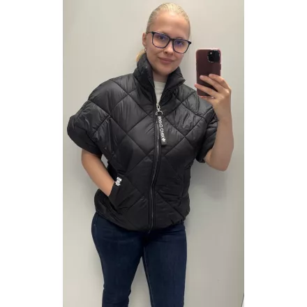Mayo Chix Linus mellény pufi steppelt/zipper fekete