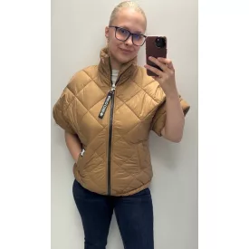 Mayo Chix Linus mellény pufi steppelt/zipper karamell