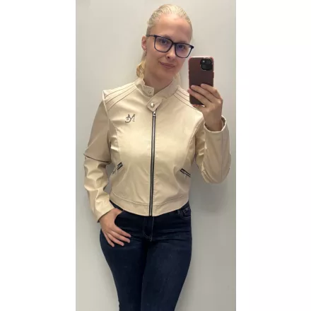 Mayo Chix Amarillys jacky műbőr/zipper zsebű/kis csili bézs