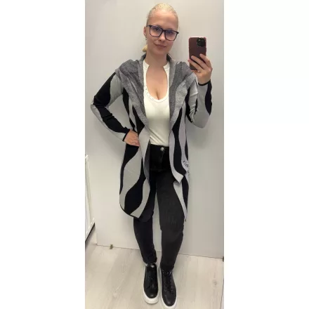 Mayo Chix Willow kardigán kötött szürke/fekete