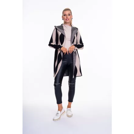 Mayo Chix Willow kardigán kötött bézs/fekete