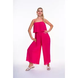   Mayo Chix Millers overál vállpántos/plisszírozott magenta