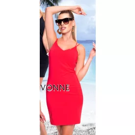 Mayo Chix Yvonne ruha polyamid/FV piros