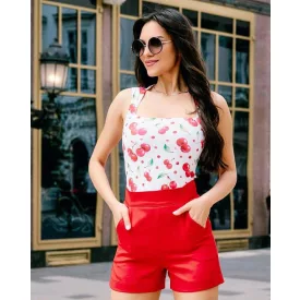 Envy short svédzsebes piros