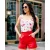 Envy short svédzsebes piros