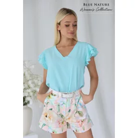   Blue Nature Bona short hátán zsebes mintás vászon virágos