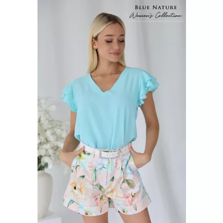 Blue Nature Bona short hátán zsebes mintás vászon virágos