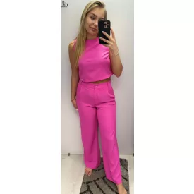 Envy nadrág Derékpántos bő szárú pink