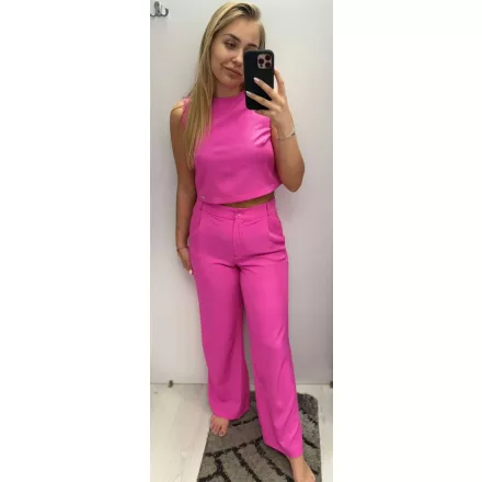 Envy nadrág Derékpántos bő szárú pink