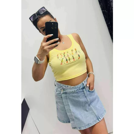 Mayo Chix Corso top modal viscose/matrica virágos sárga
