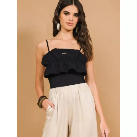 Amnesia Sztilla top fekete
