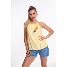   Mayo Chix Lobélia top modal viscose/matrica/pánt citromsárga