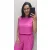 Envy crop top kereknyakú laza pink