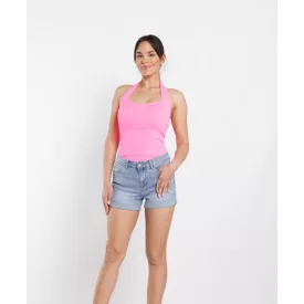 Envy felső Hátul nyitott nyakpántos uv pink