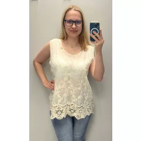 Mayo Chix Zulu felső hímzett géz krém