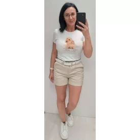   Blue Nature Hajtókás vászon short bézs (öv nem tartozék)