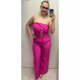   Envy nadrág Élhajtott, hátul cipzáros trapézszárú magenta