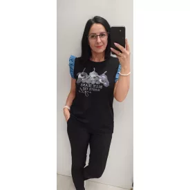   Mayo Chix June póló ujjatlan modal viscose +tencel/matrica fekete
