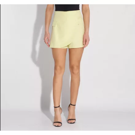 Envy skort Magas derekú, elől lapolt gombokkal az oldalán lime