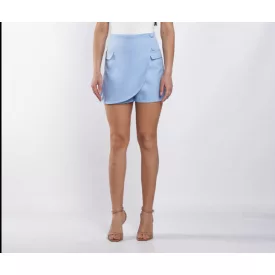   Envy skort Magas derekú, elől lapolt gombokkal az oldalán babakék