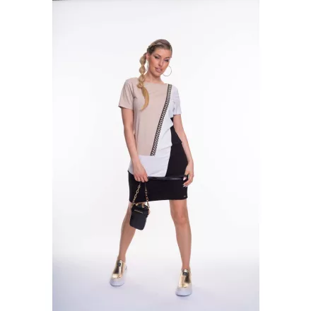 Mayo Chix Lícia ruha modal viscose/FV bézs/fehér/fekete